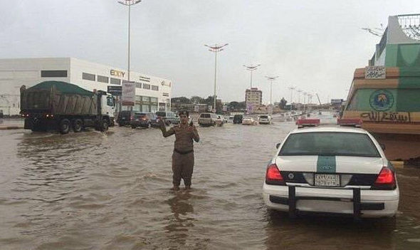 police in flood