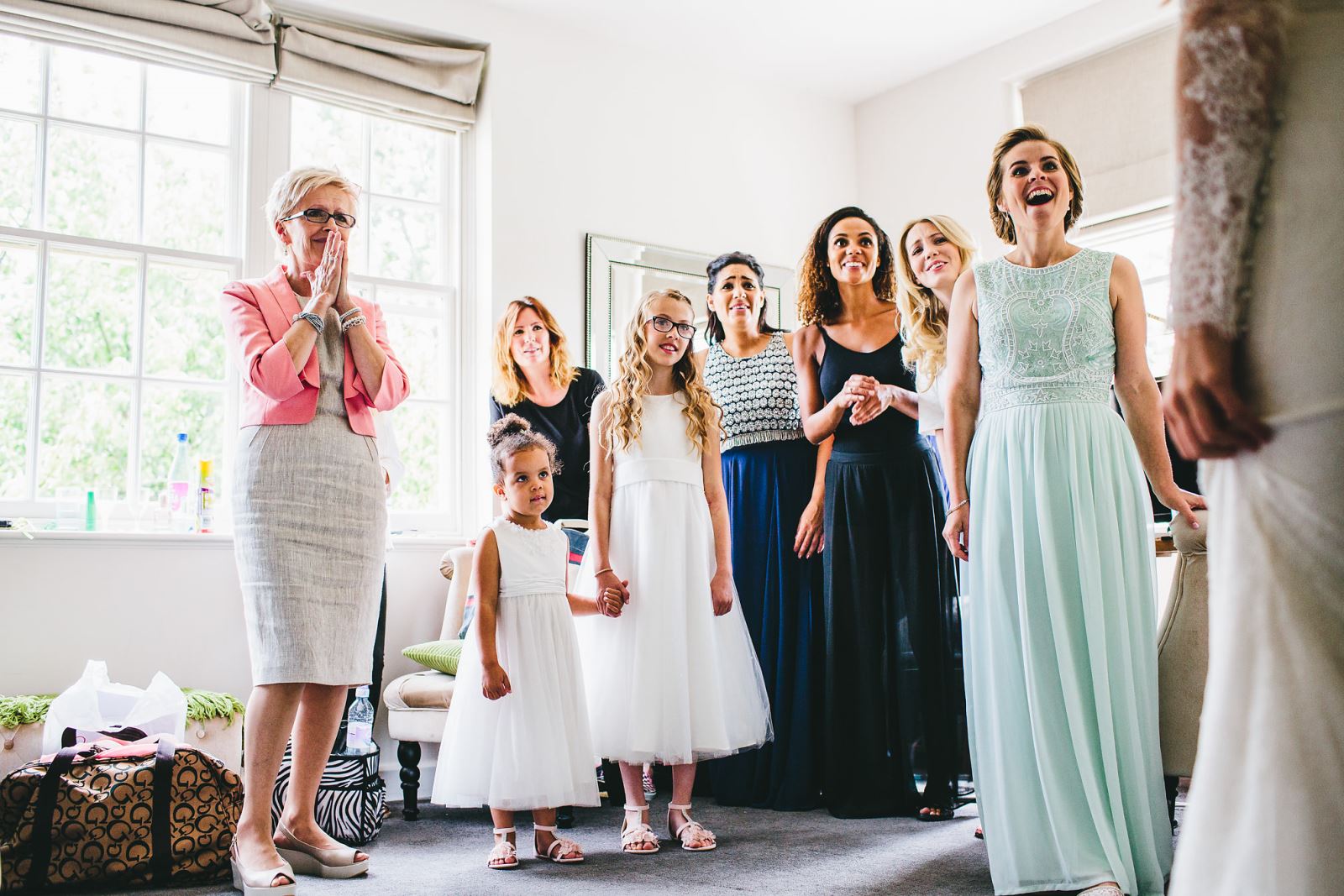 First look wedding photo