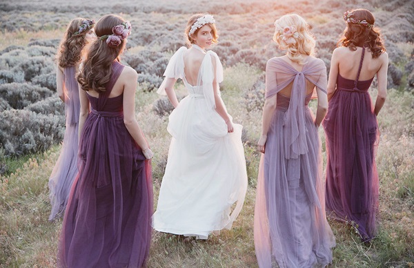 From behind wedding photo