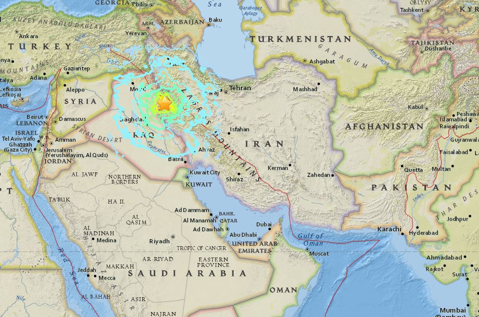 Earthquake in Dubai - tremors felt from Iran/Iraq earthquake