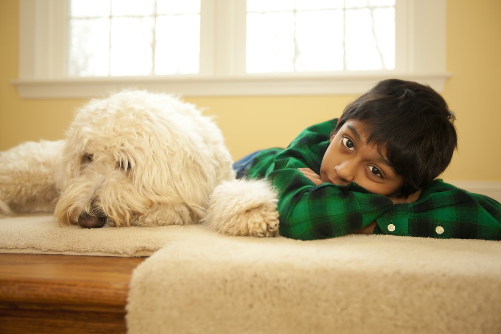 Pet and child