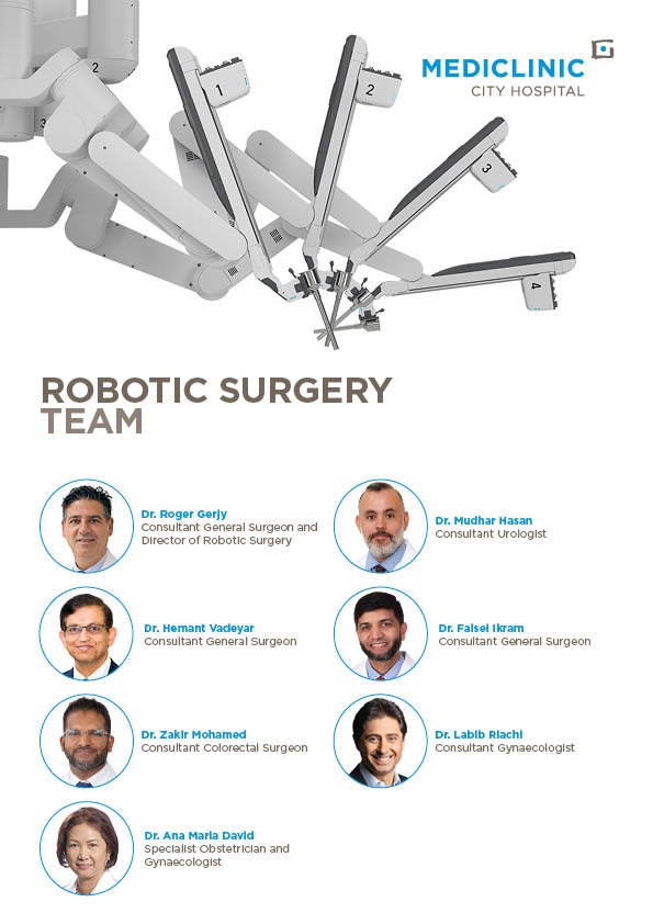 Mediclinic City Hospital Robotics Surgery Team in Dubai Mediclinic City Hospital Robotics Surgery Team in Dubai