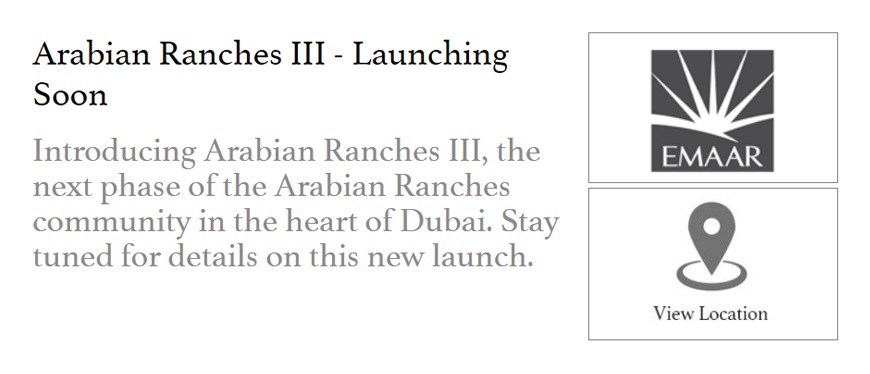 Arabian Ranches Phase III in Dubai Arabian Ranches Phase III in Dubai