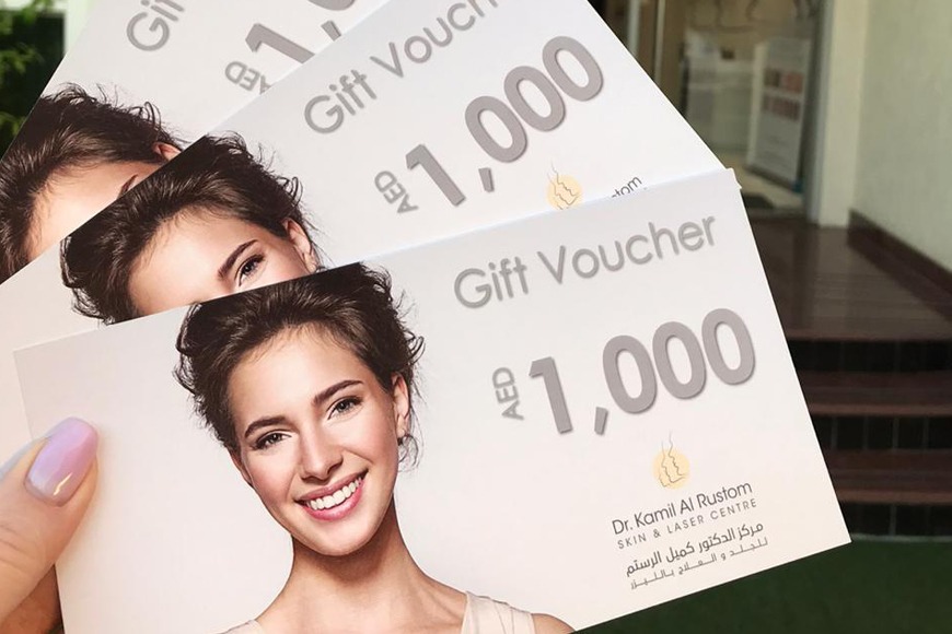 WIN 1,000 Dhs to spend at Dr. Kamil Al Rustom Skin & Laser Centre WIN 1,000 Dhs to spend at Dr. Kamil Al Rustom Skin & Laser Centre