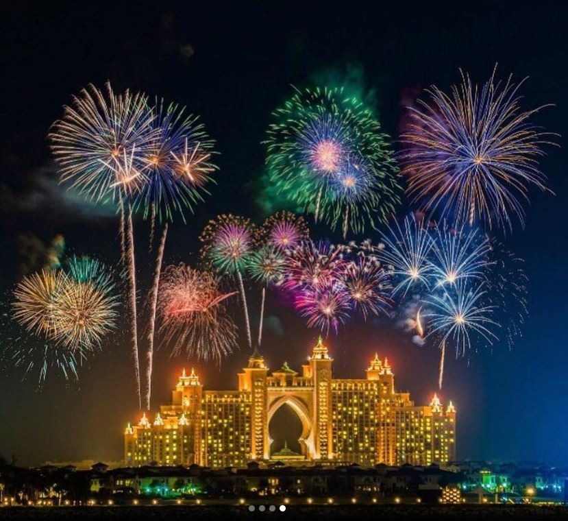 Atlantis The Palm's fireworks, shared by @hhshkmohd