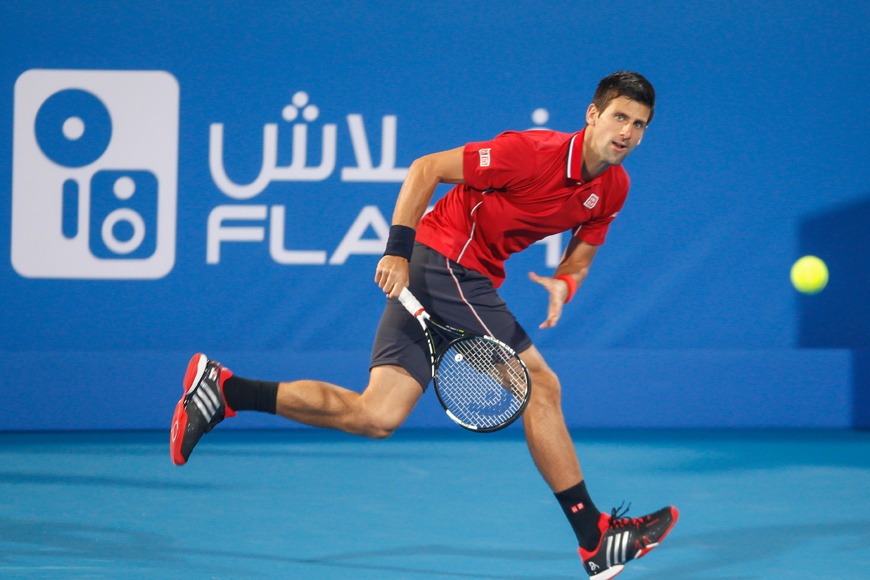 Novak Djokovic at Mubadala World Tennis Championship 2018