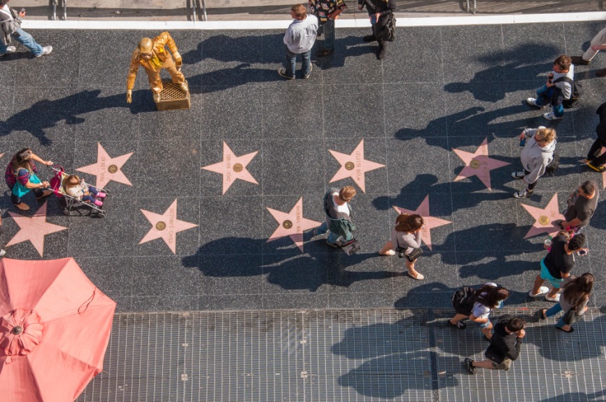The Hollywood Walk of Fame in Hollywood, California The Hollywood Walk of Fame in Hollywood, California