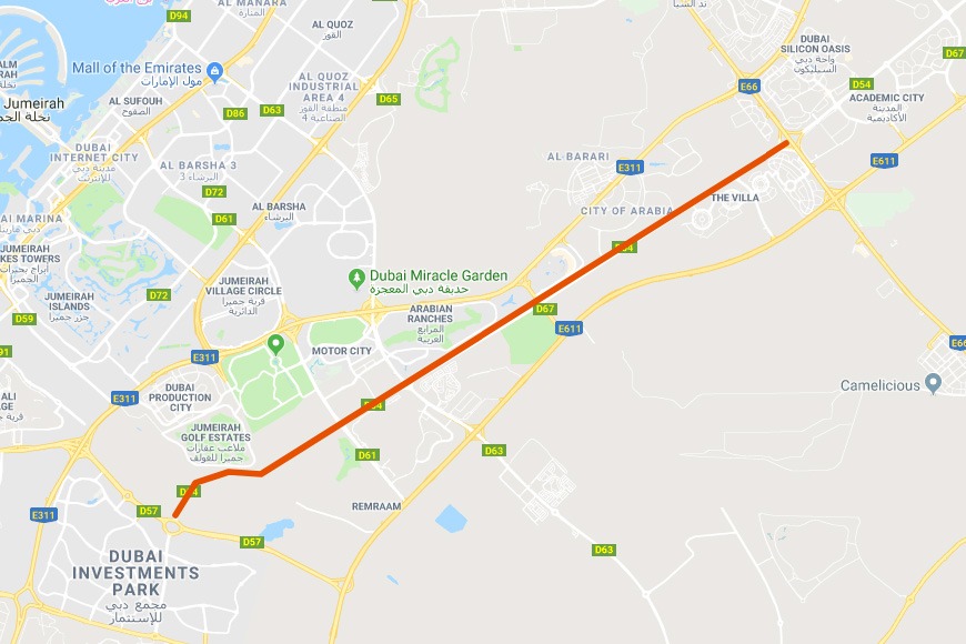 Dubai road map Dubai road map