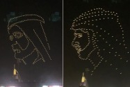 Drones form picture of Sheikh Mohammed