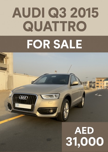 Audi Q3 2015 35 TFSI Quattro – GCC Specs – Excellent Condition 