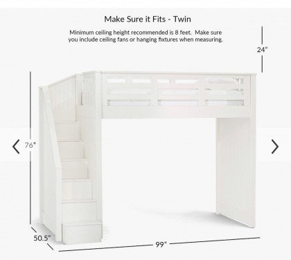 Brand new Potterybarn kids loft bed with Serta mattress
