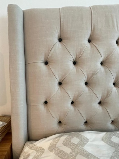 King size bedframe with ottoman for sale