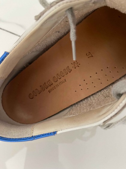 Golden Goose Womens Ball Star Leather Trainers - White/Silver/Multi Leopard