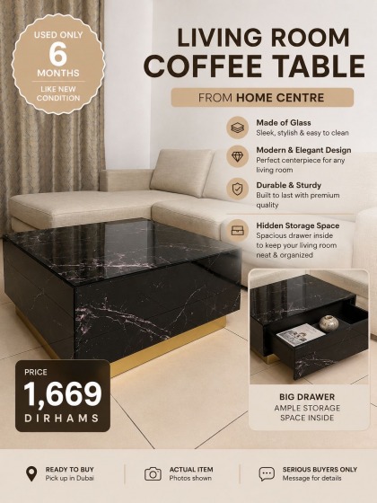 Home Center Living room coffee table with storage